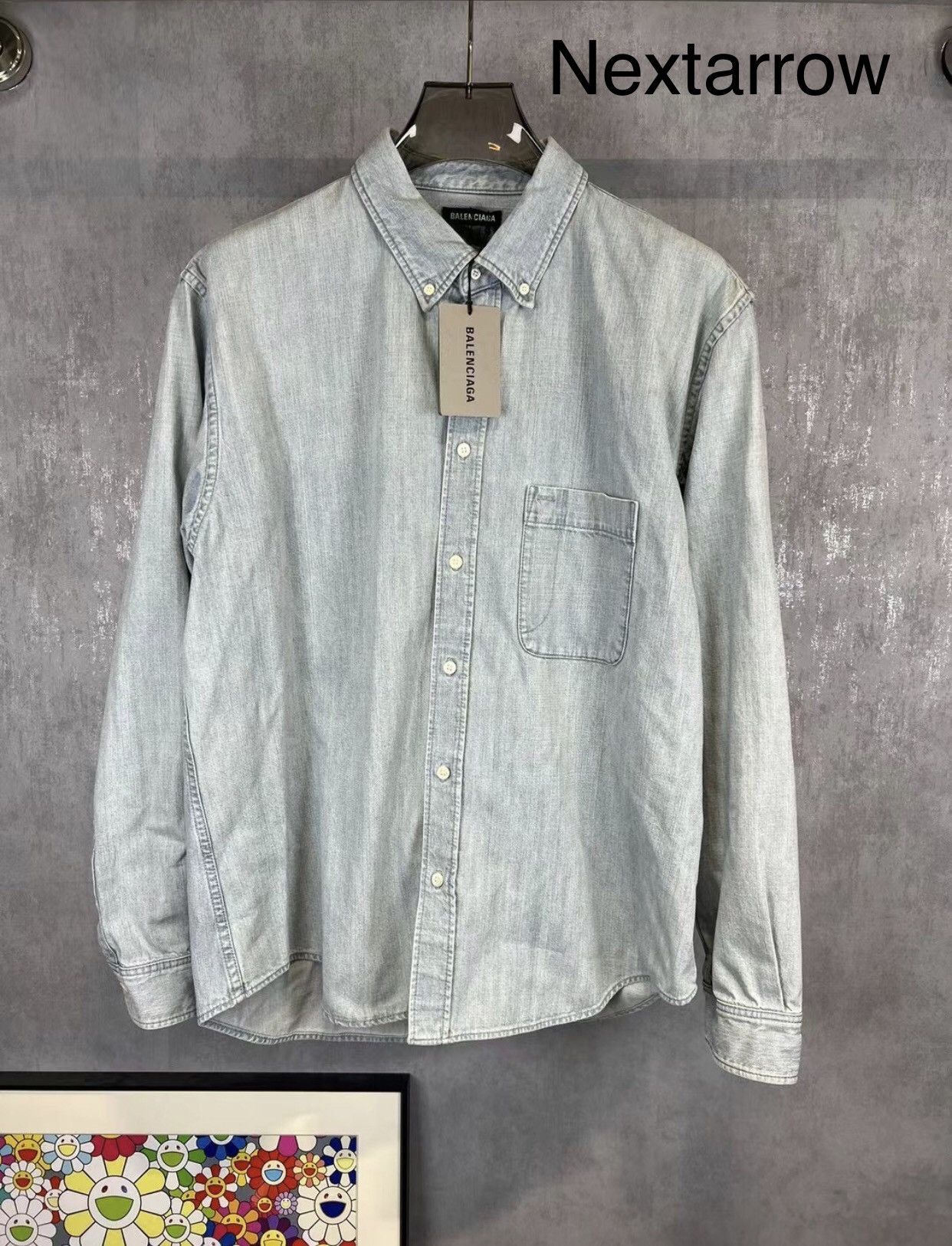Balenciaga BALENCIAGA back logo denim shirt jacket 2412-Nextarrow Size US M / EU 48-50 / 2 - 2 Thumbnail