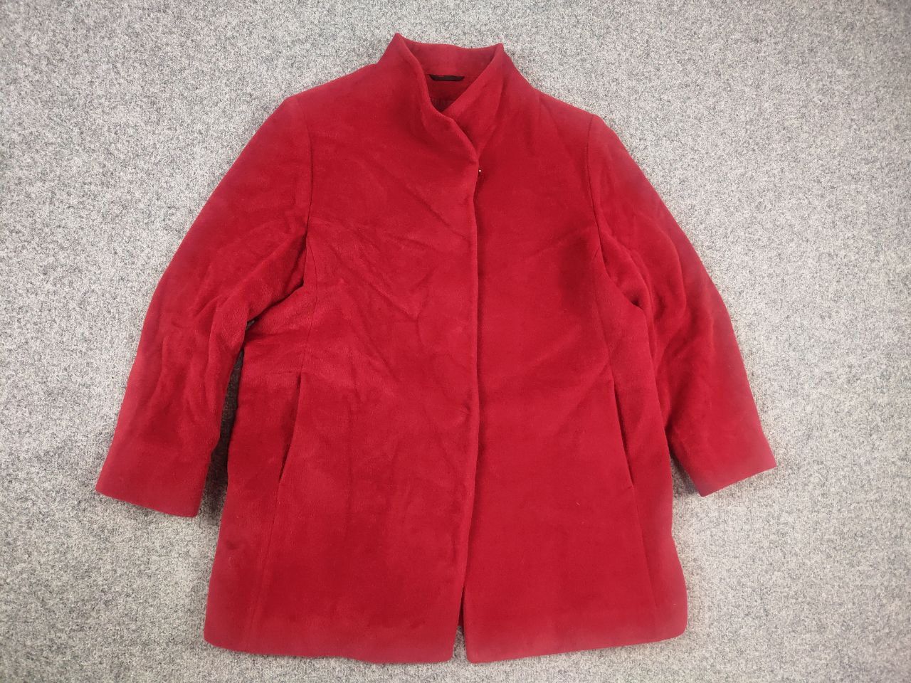Cinzia Rocca Cinzia Rocca Due coat Red alpaca stand-up collar Jacket Size XL / US 12-14 / IT 48-50 - 4 Thumbnail