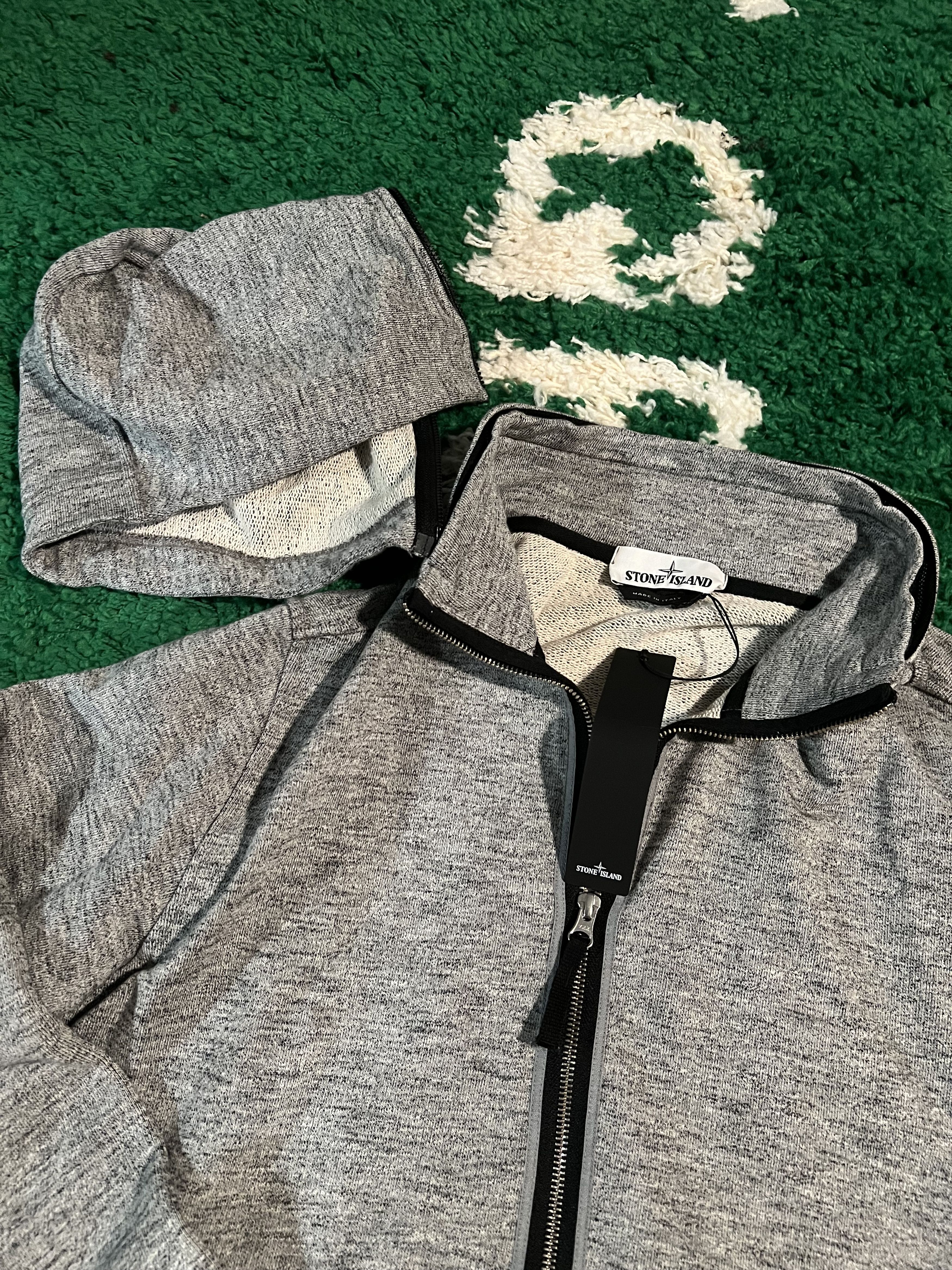 Stone Island Stone Island Men's Marled Zip-Front Hoodie Grey Extra-Large Size US XL / EU 56 / 4 - 5 Thumbnail