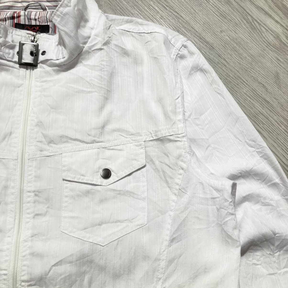 20471120 2000s Avail Double Layer Jacket White Zip Punk Lgb Style Size US XL / EU 56 / 4 - 4 Thumbnail