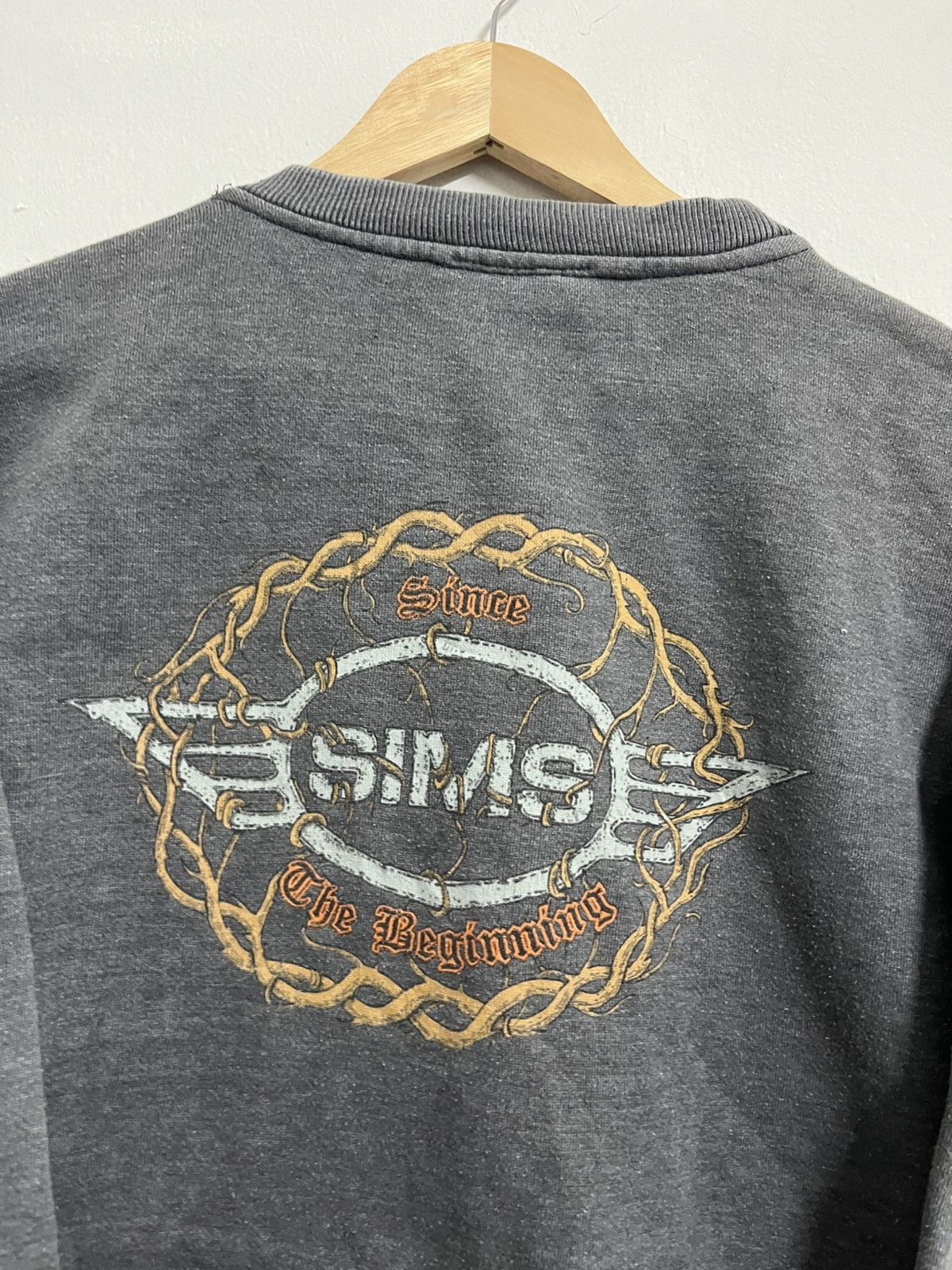 Powell Peralta 💥True Vintage 90s Tom SIMS SKATEBOARDS faded grey Sweatshirt Size US L / EU 52-54 / 3 - 2 Thumbnail