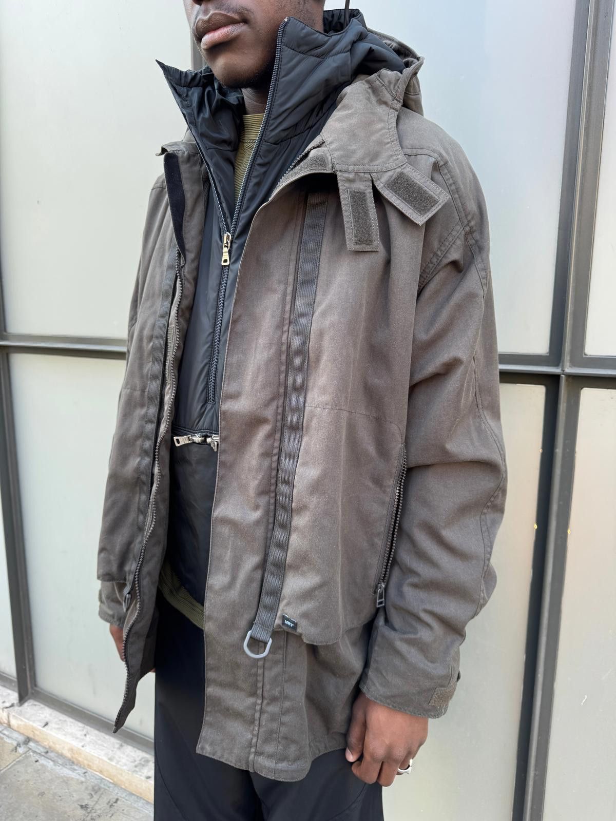 Levi's 00’s Levi’s Engineered Waxed Cotton Stash Pocket Jacket Size US L / EU 52-54 / 3 - 8 Thumbnail