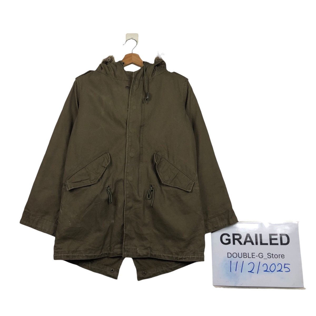 Japanese Brand TETSU Olive Military Oversized Parka / Deep Mods Shape Size US M / EU 48-50 / 2 - 1 Thumbnail