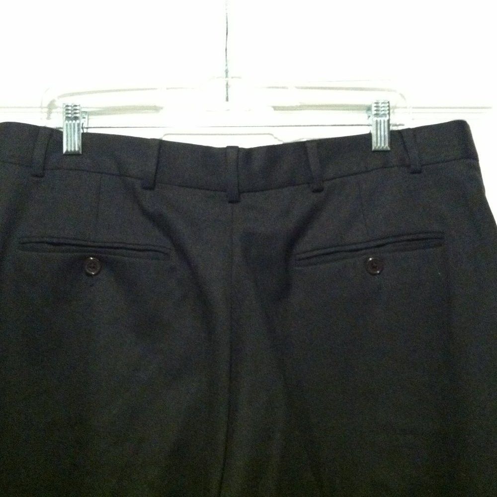 Nautica NAUTICA MEN'S CHARCOAL 100%WOOL PLEATED DRESS PANTS 38/30 Size 38R - 4 Thumbnail