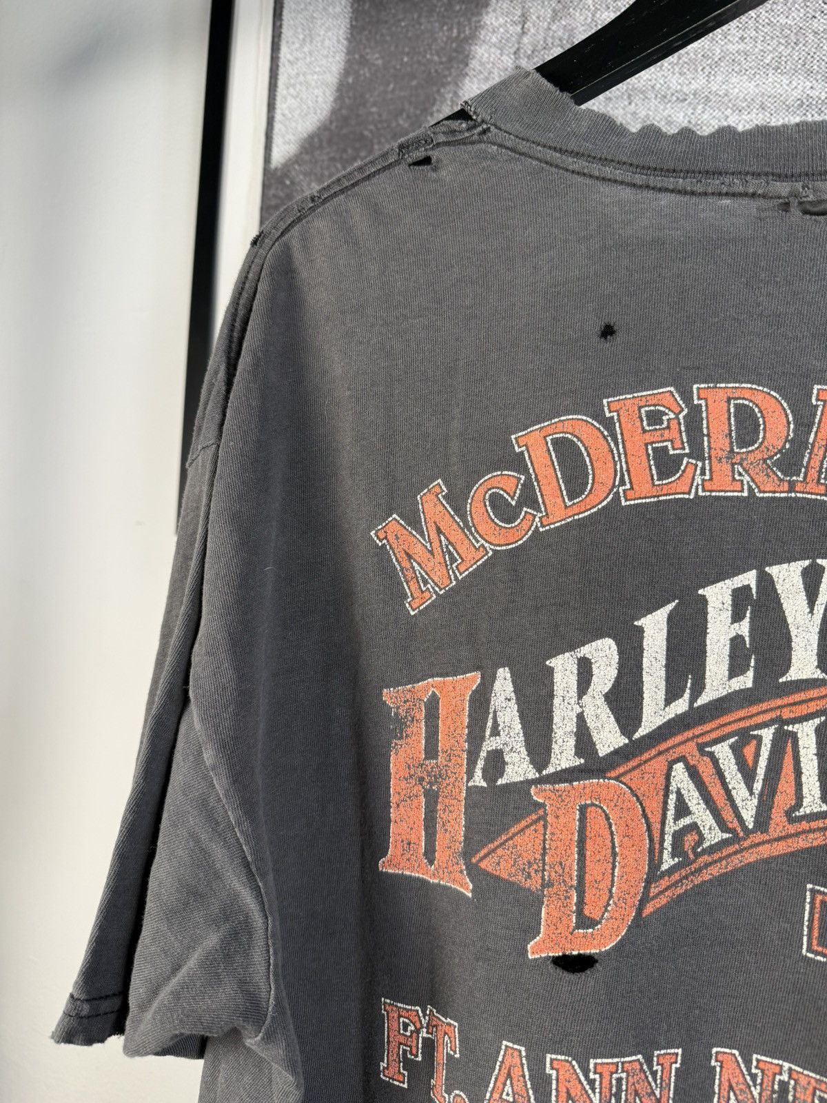 Harley Davidson × Vintage 🚭XXL GRAIL🚭 80’S HARLEY DAVIDSON THRASHED EAGLE FLAME SHIRT Size US XXL / EU 58 / 5 - 10 Thumbnail