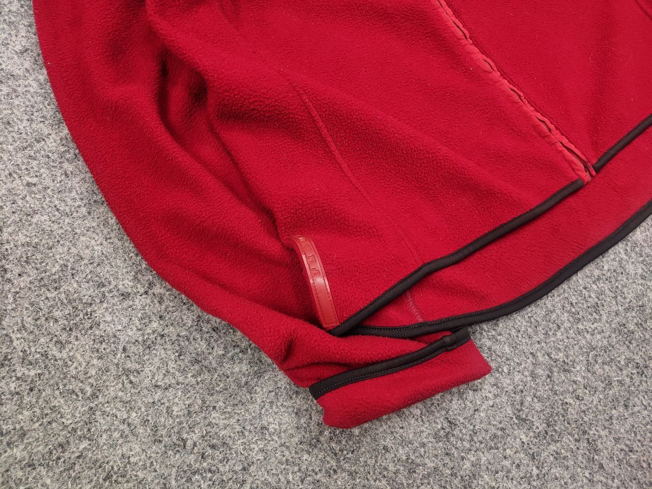 Prada Vintage 00's Prada Archive Red Fleece Full Zip Pullover Size XL / US 12-14 / IT 48-50 - 6 Thumbnail