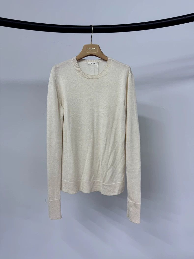 The Row The Row Beige Knit Top Size S Size US S / EU 44-46 / 1 - 1 Thumbnail