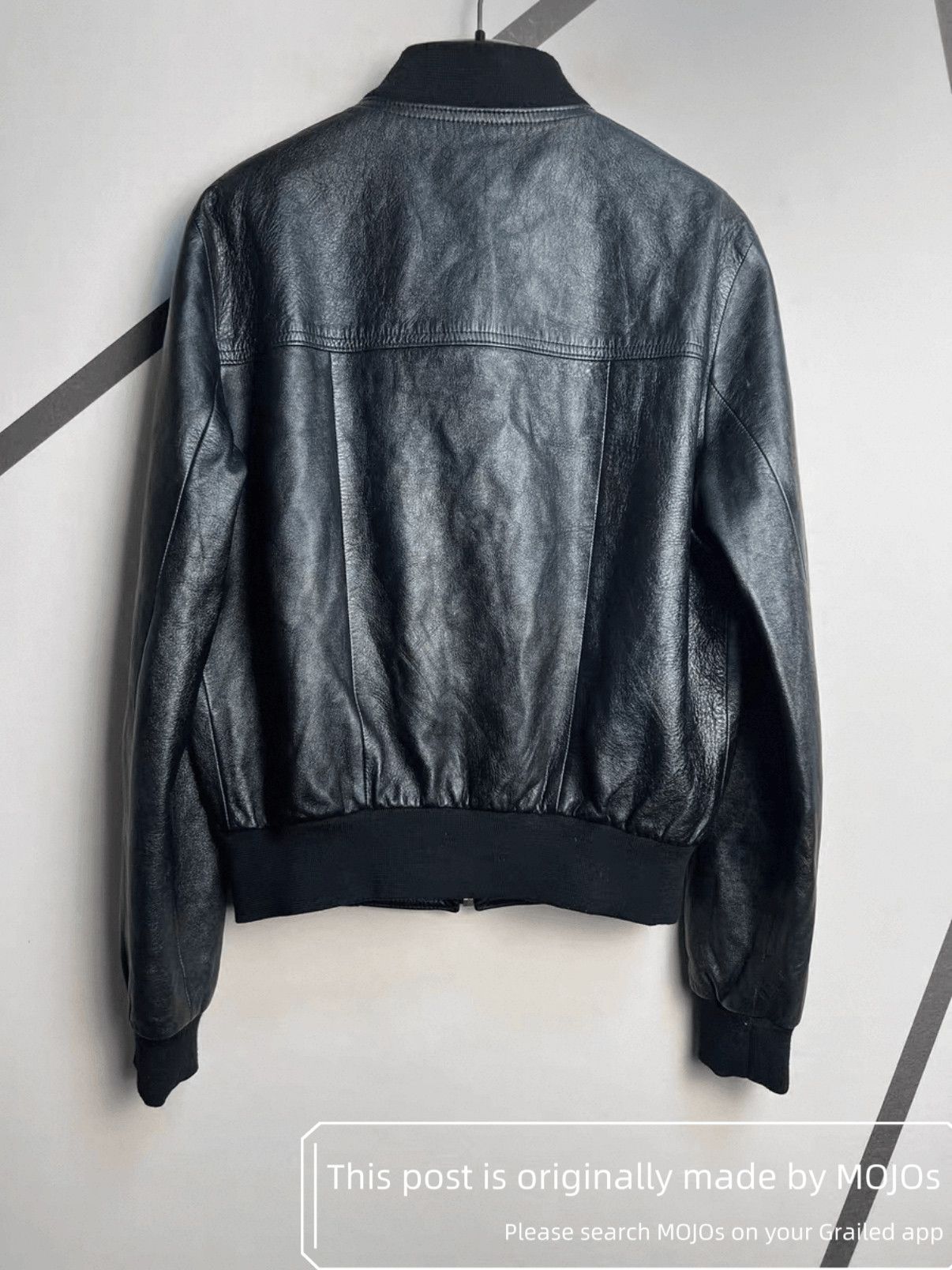 Celine Sz 50 Celine 20AW Lamb Leather Baseball Jacket mojos18461028 Size US M / EU 48-50 / 2 - 2 Thumbnail