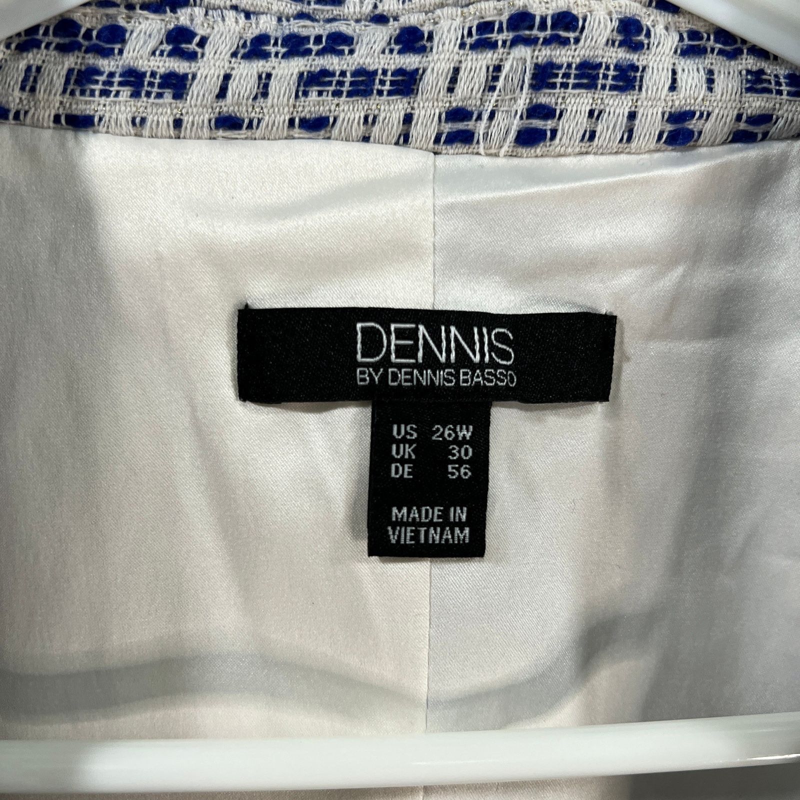 Other Dennis Basso Tweed Notched Lapel Jacket wit Size 4XL / US 24-26 - 3 Thumbnail