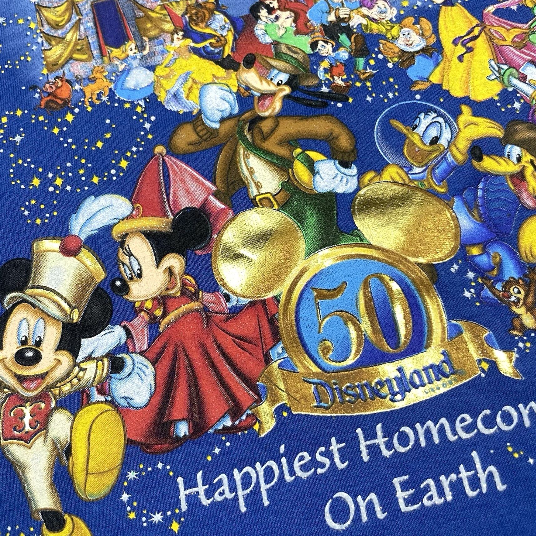 Disney VINTAGE Disney T-Shirt Men 2XL Blue Mickey Mouse 50th Anniversary Disneyland Resort Shirt Size US XXL / EU 58 / 5 - 4 Thumbnail