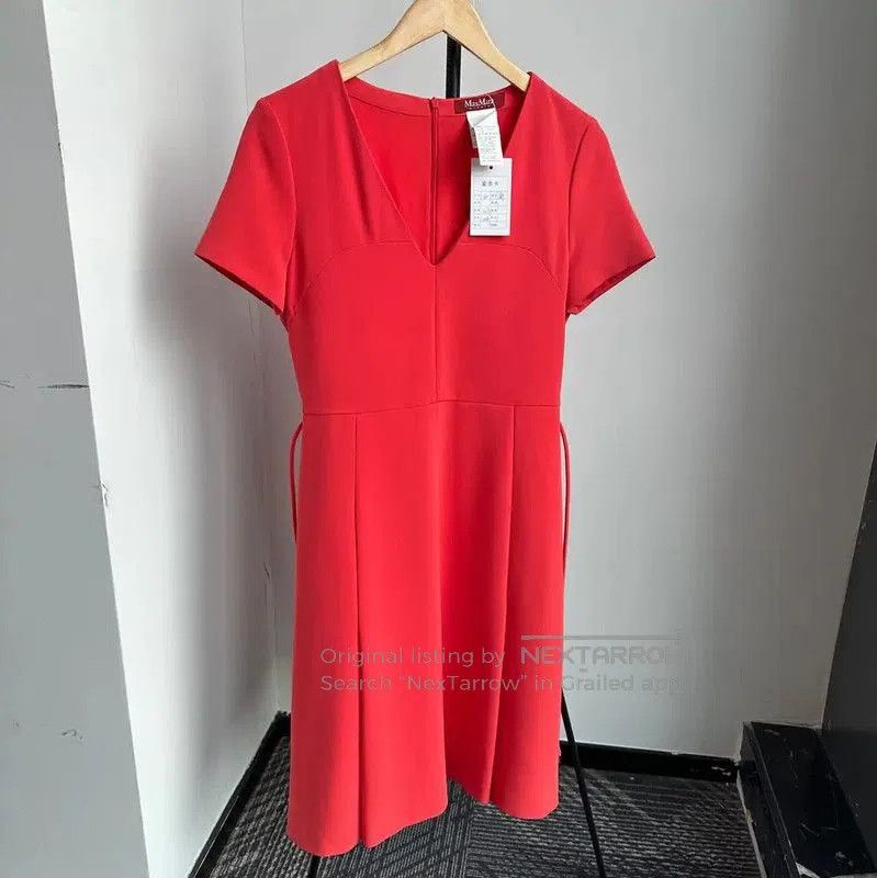 Max Mara MaxMara Red Polyester Women's Dress . Size L / US 10 / IT 46 - 1 Thumbnail