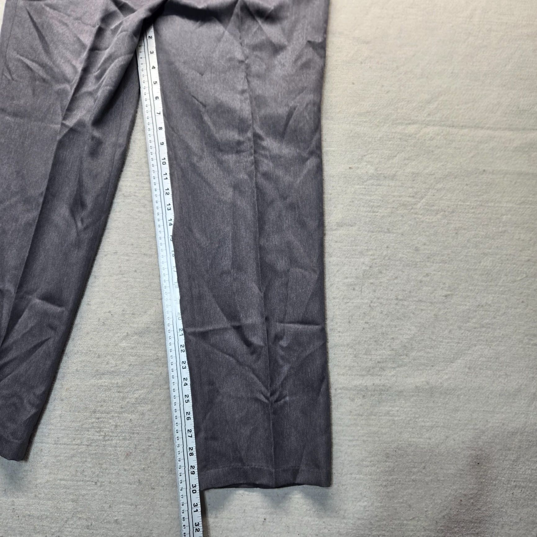 Vintage Puritan Dress Pants Gray 34 x 30 Men Adult Flat Front 100% Polyester Tapered Regular Inseam 30" Size US 34 / EU 50 - 6 Thumbnail