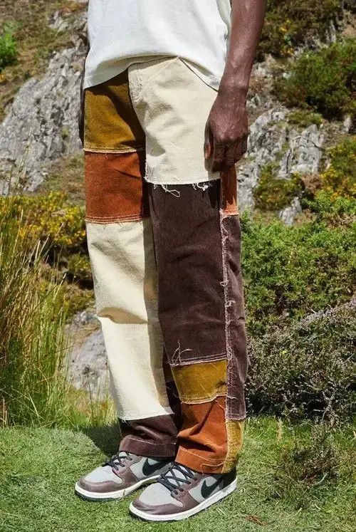 Japanese Brand × Vintage 💥patchwork pants streetwear Size US 32 / EU 48 - 1 Thumbnail