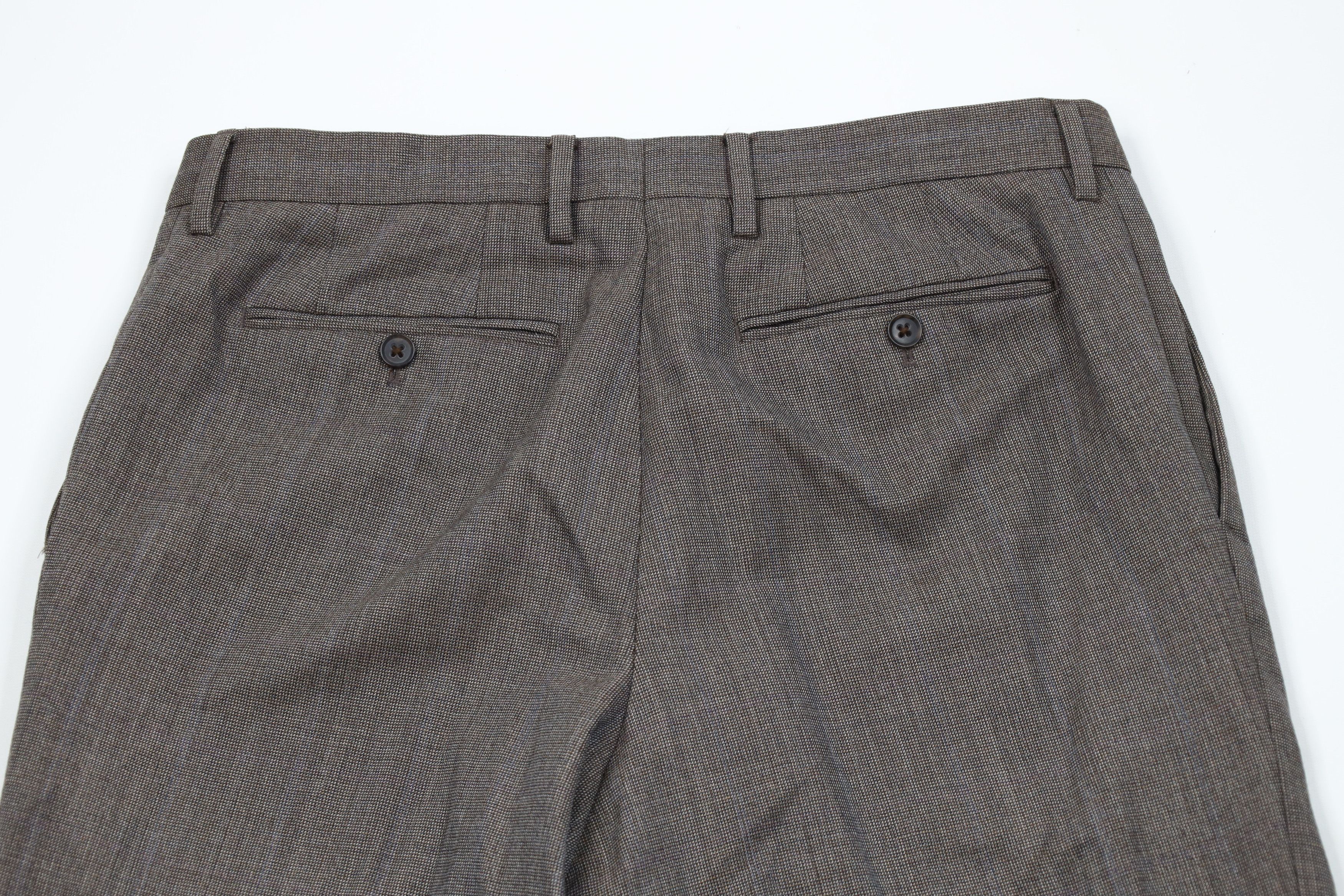 Banana Republic × Vintage Vintage Banana Republic Fit Wool Wide Leg Chino Pants Brown Size US 33 - 9 Thumbnail