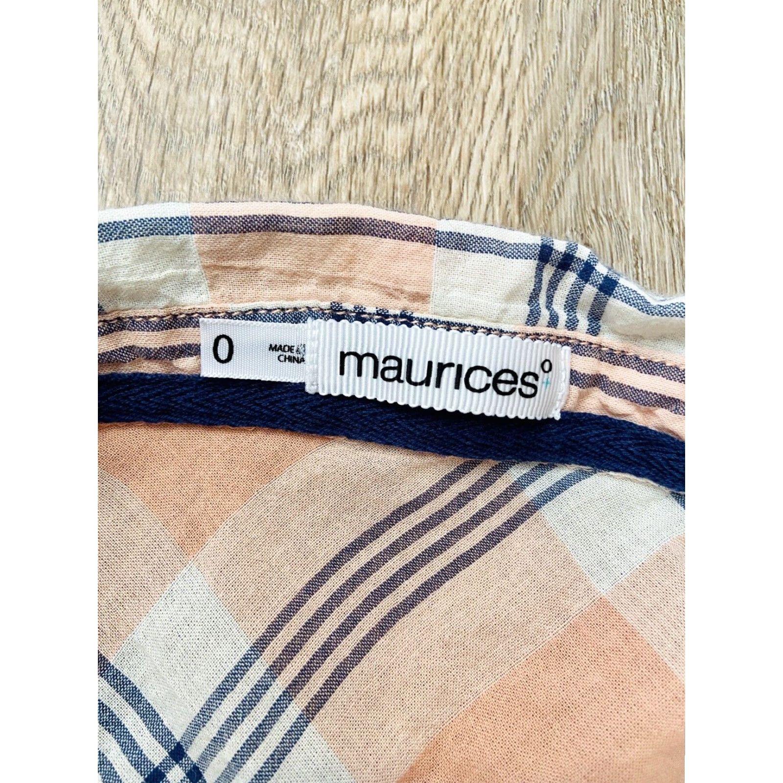 Vintage Maurices Button-Down Shirt Pink Plaid Front Pocket Women’s Size 0 Long Sleeve Adult Small Pink Plaid Mens? Wait. Size XS / US 0-2 / IT 36-38 - 5 Thumbnail