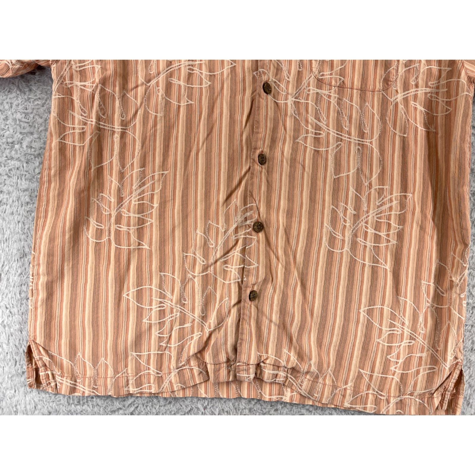 Tommy Bahama Tommy Bahama Shirt Mens Medium Orange Button Up Floral 100% Silk Hawaiian Button Up Shirt Classic Aloha Beach Mens Size US M / EU 48-50 / 2 - 5 Thumbnail