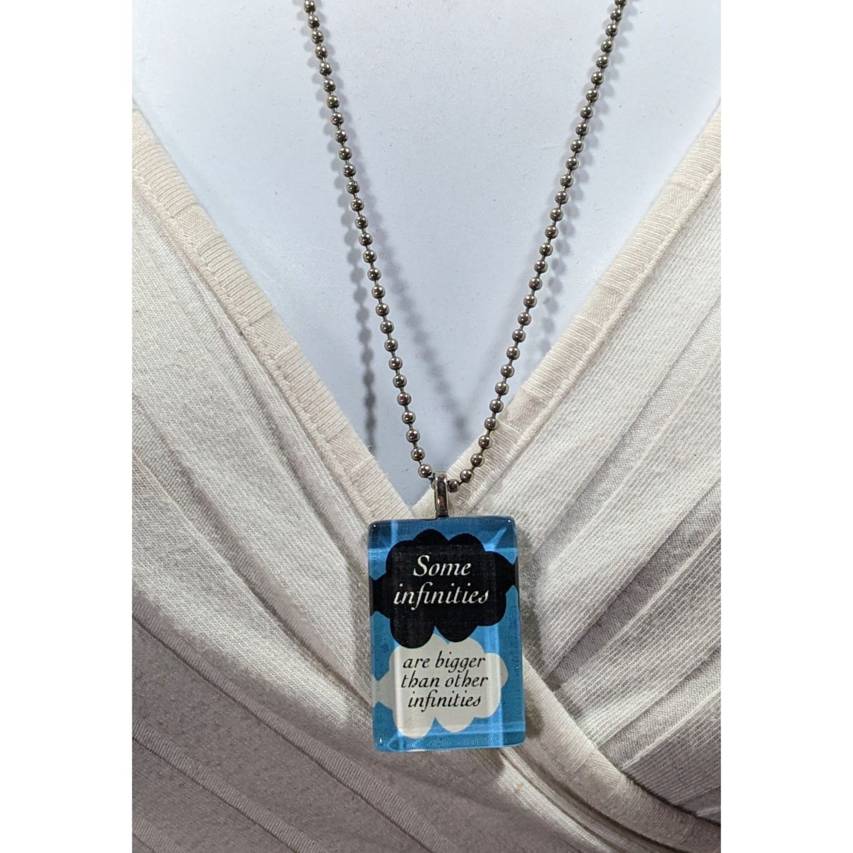 Other Some Infinities Blue Glass Pendant Necklace Size ONE SIZE - 5 Thumbnail
