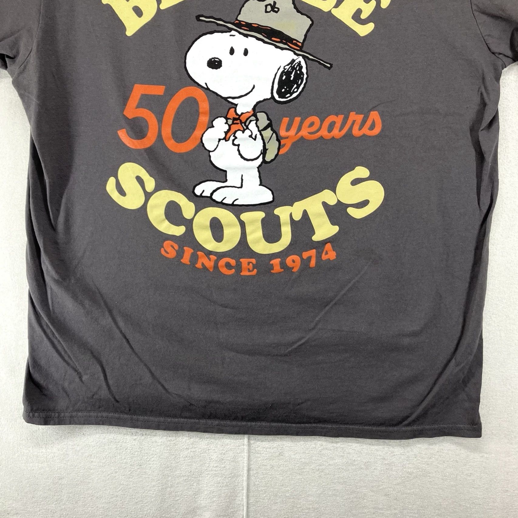 Peanuts PEANUTS SNOOPY Beagle Scouts Shirt L Adult Regular Gray Knit Short Sleeve Crew Neck 70s Retro Outdoor Camping Mens Womens Boys Girls Size L / US 10 / IT 46 - 6 Thumbnail
