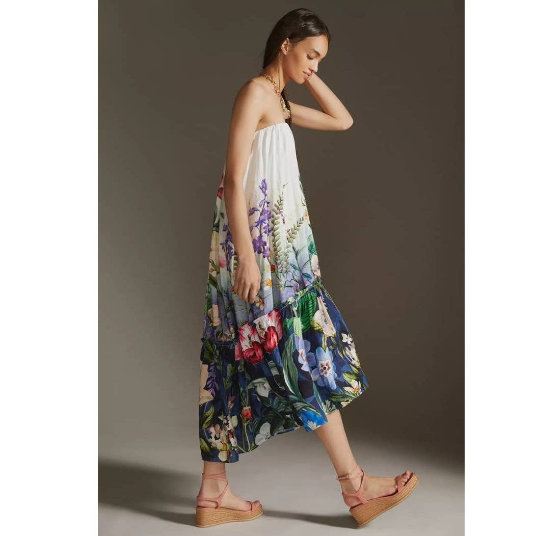 Anthropologie Anthropologie Strapless Maxi Dress SMALL Removable Straps Size S / US 4 / IT 40 - 3 Thumbnail