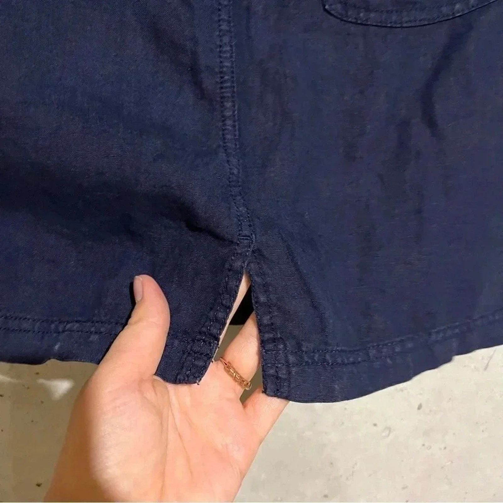 Athleta ATHLETA Lima Linen Skirt Size 6 Navy Blue Casual Size 28" / US 6 / IT 42 - 9 Thumbnail