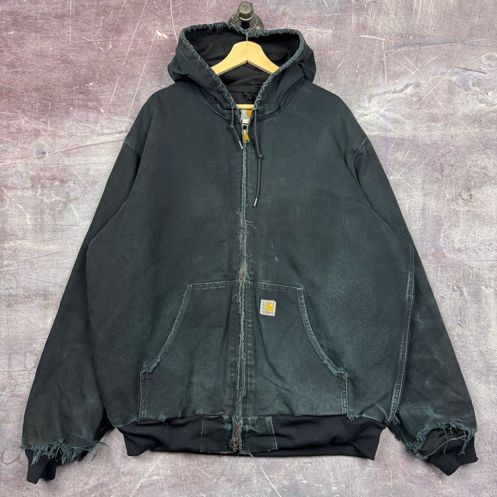 ジャケット・アウター Carhartt 90s Faded Black Active Jacket sold) 1990's Faded Black Vintage Carhartt Active Jacket J03 BLK