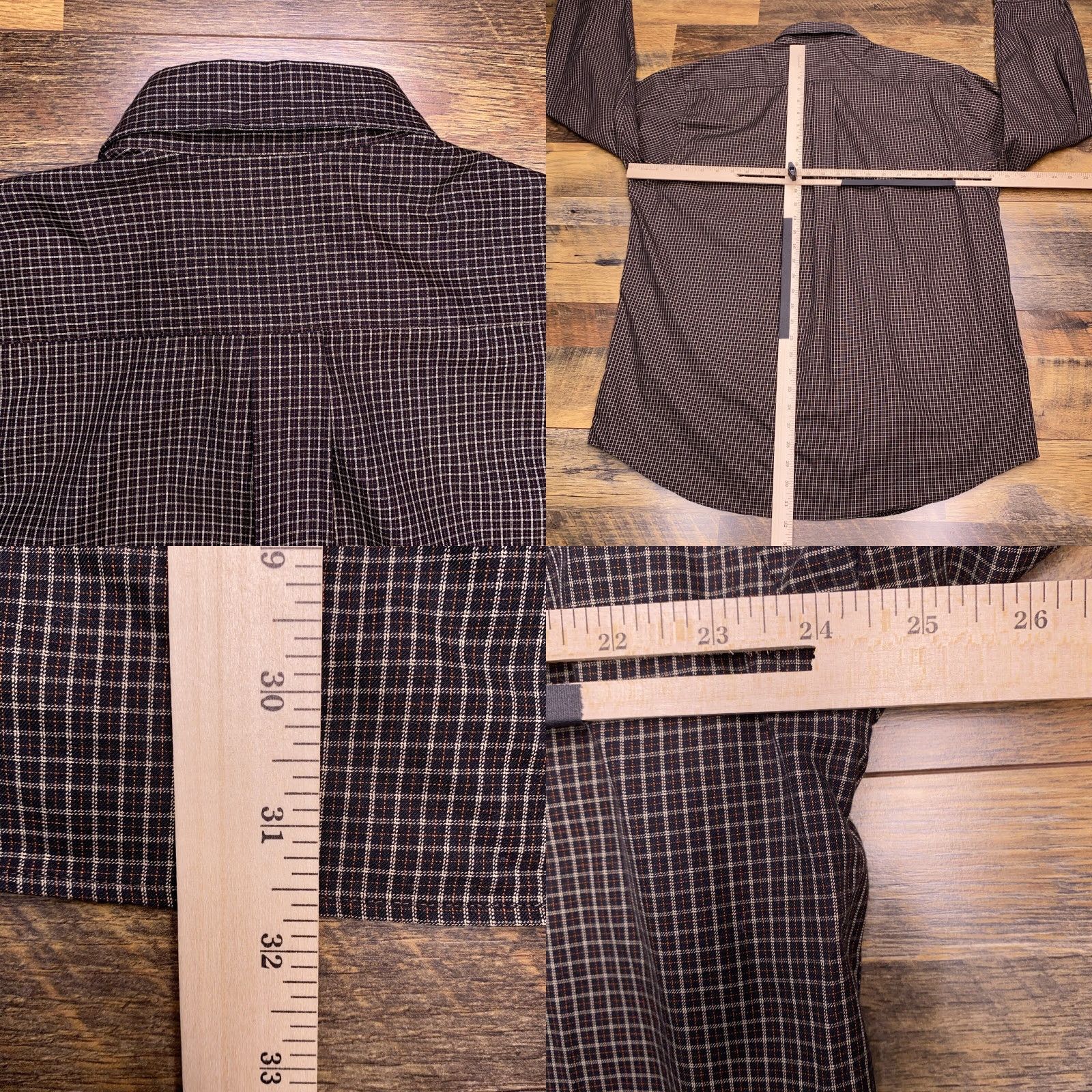 Brooks Brothers Brooks Brothers Shirt Mens Large Brown Plaid Button Up Size US L / EU 52-54 / 3 - 8 Thumbnail