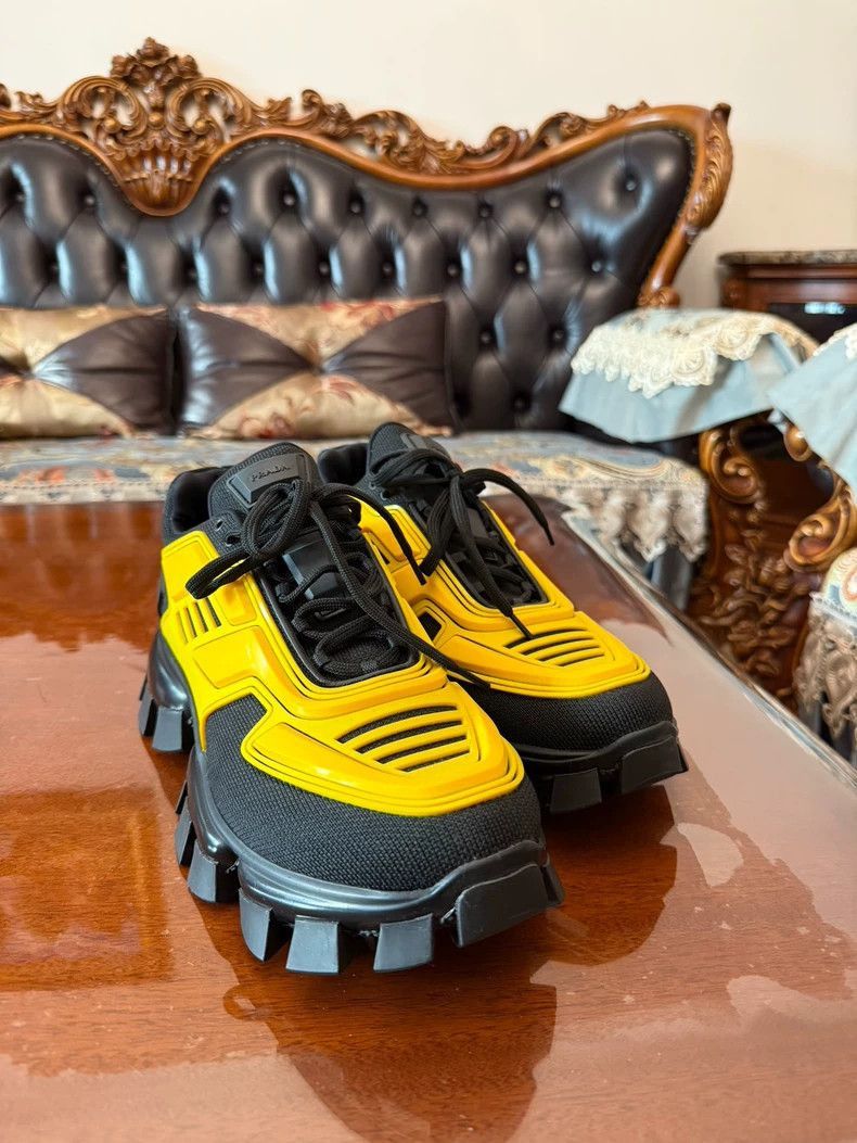 Prada Prada Men's Shoes Black Yellow Color Combo-2506 Size US 7.5 / EU 40-41 - 3 Thumbnail