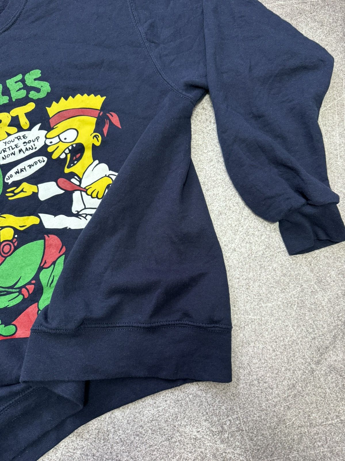Vintage Vintage 2001 Bart vs Ninja Turtles Sweatshirt Simpsons Fox Size US M / EU 48-50 / 2 - 12 Thumbnail