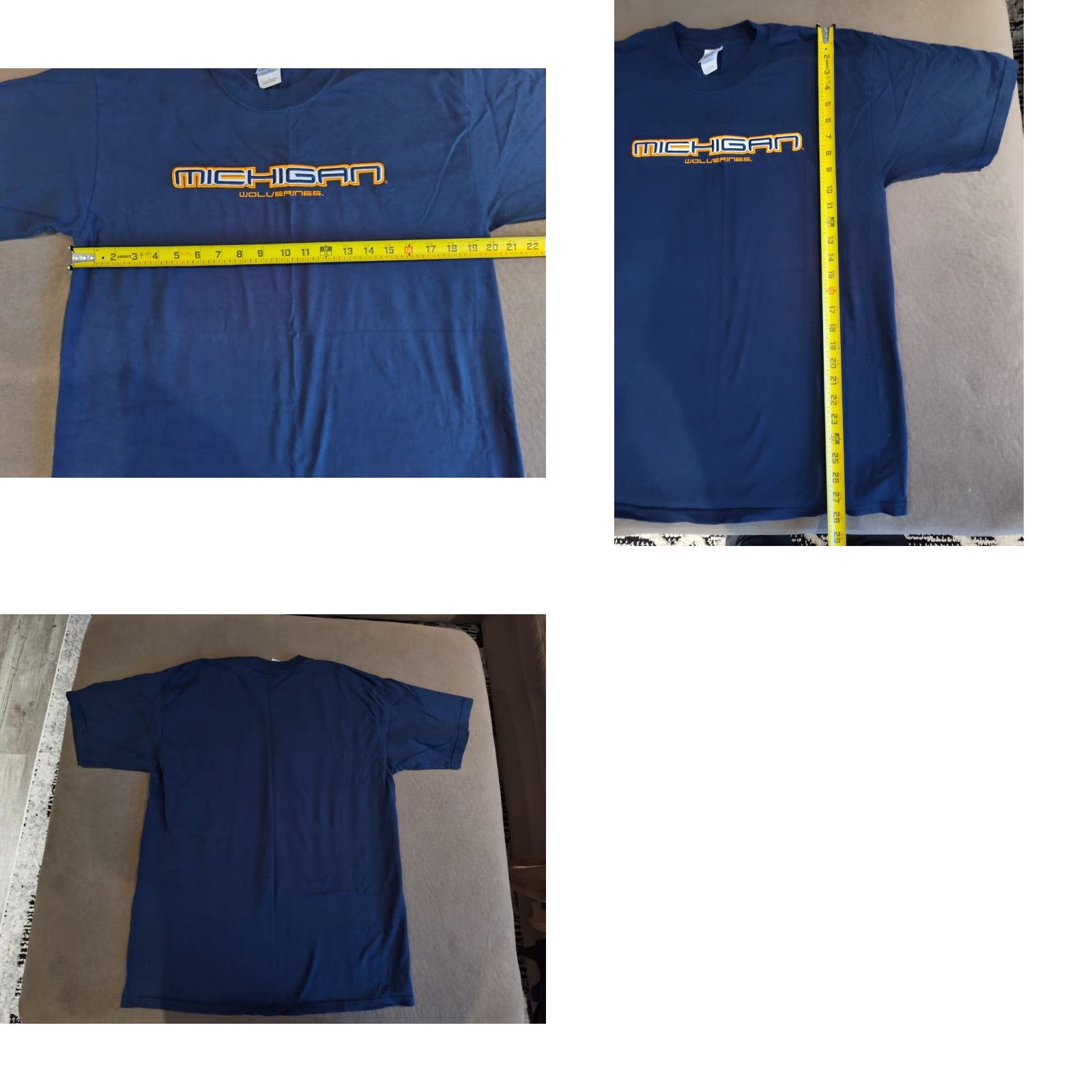 Gildan VINTAGE GILDAN HEAVY COTTON Embroidered Tee Shirt Men L Blue Wolverine 90s style Mens T-Shirt Size US L / EU 52-54 / 3 - 8 Thumbnail