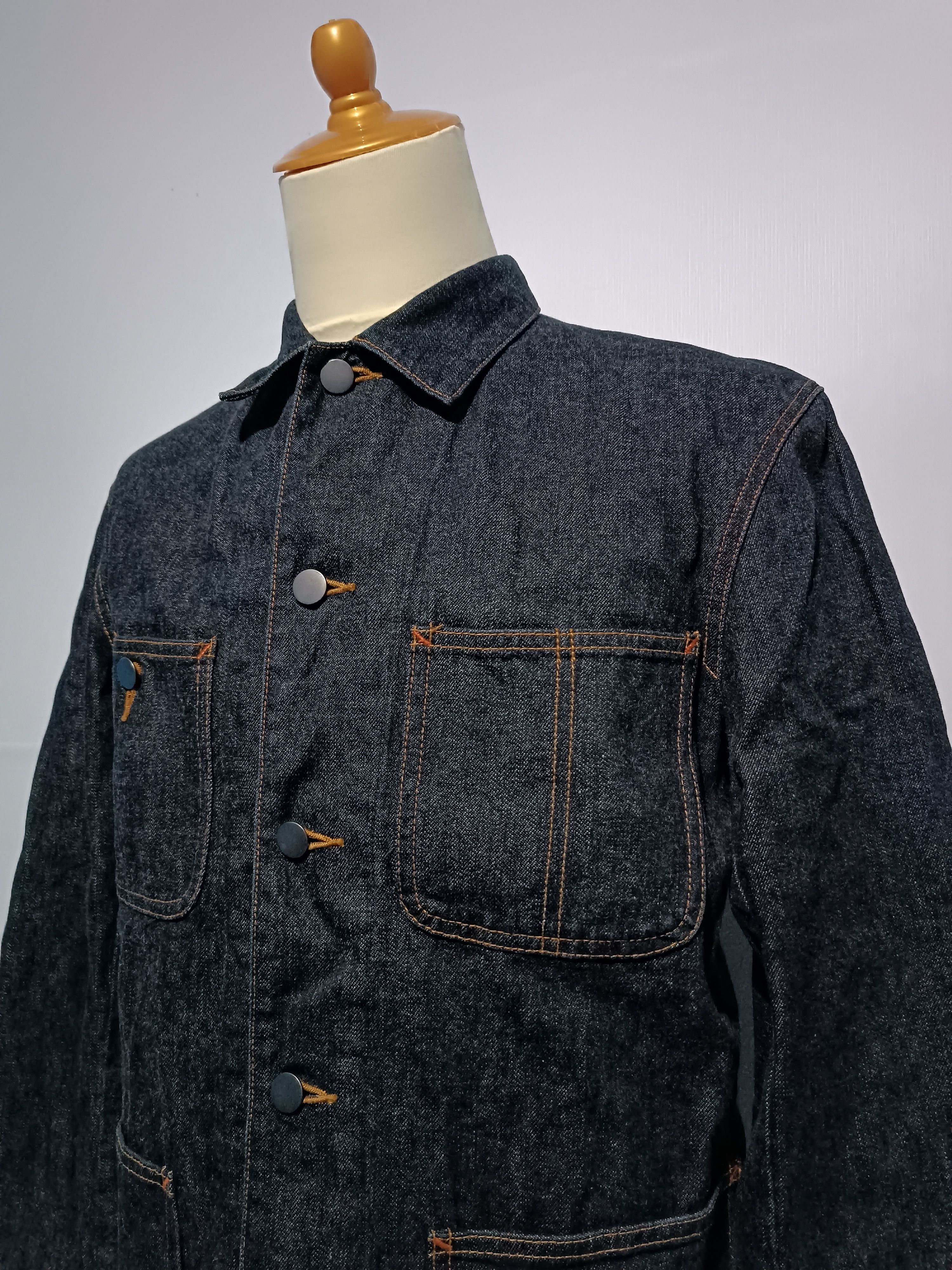 Michel Klein Michel Klien Homme Work Jacket Raw Denim Size US L / EU 52-54 / 3 - 3 Thumbnail