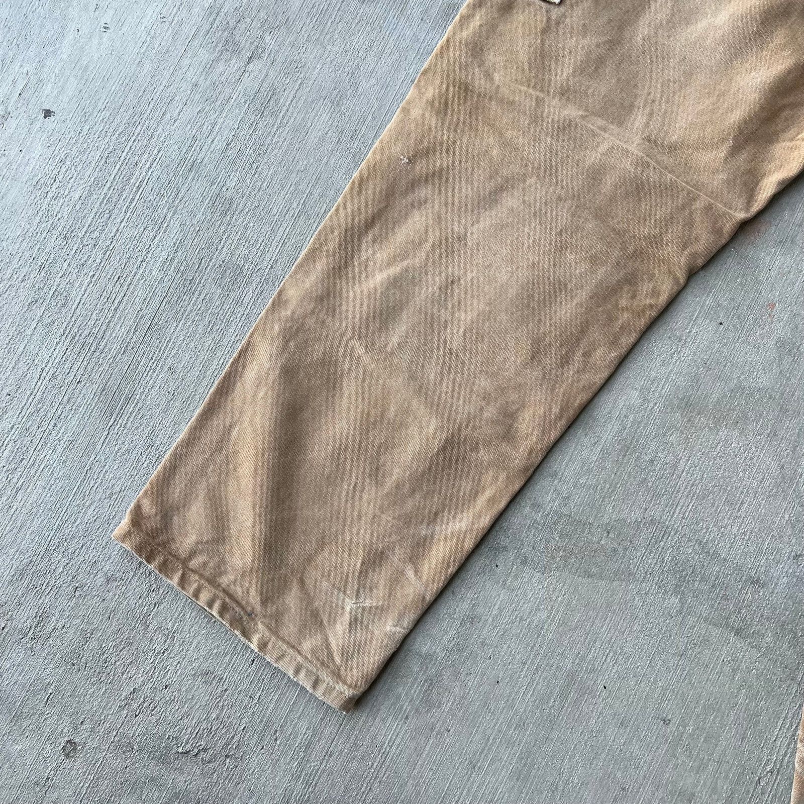 Carhartt × Vintage Carhartt faded brown double knee work wear carpenter pants Size US 31 - 9 Thumbnail