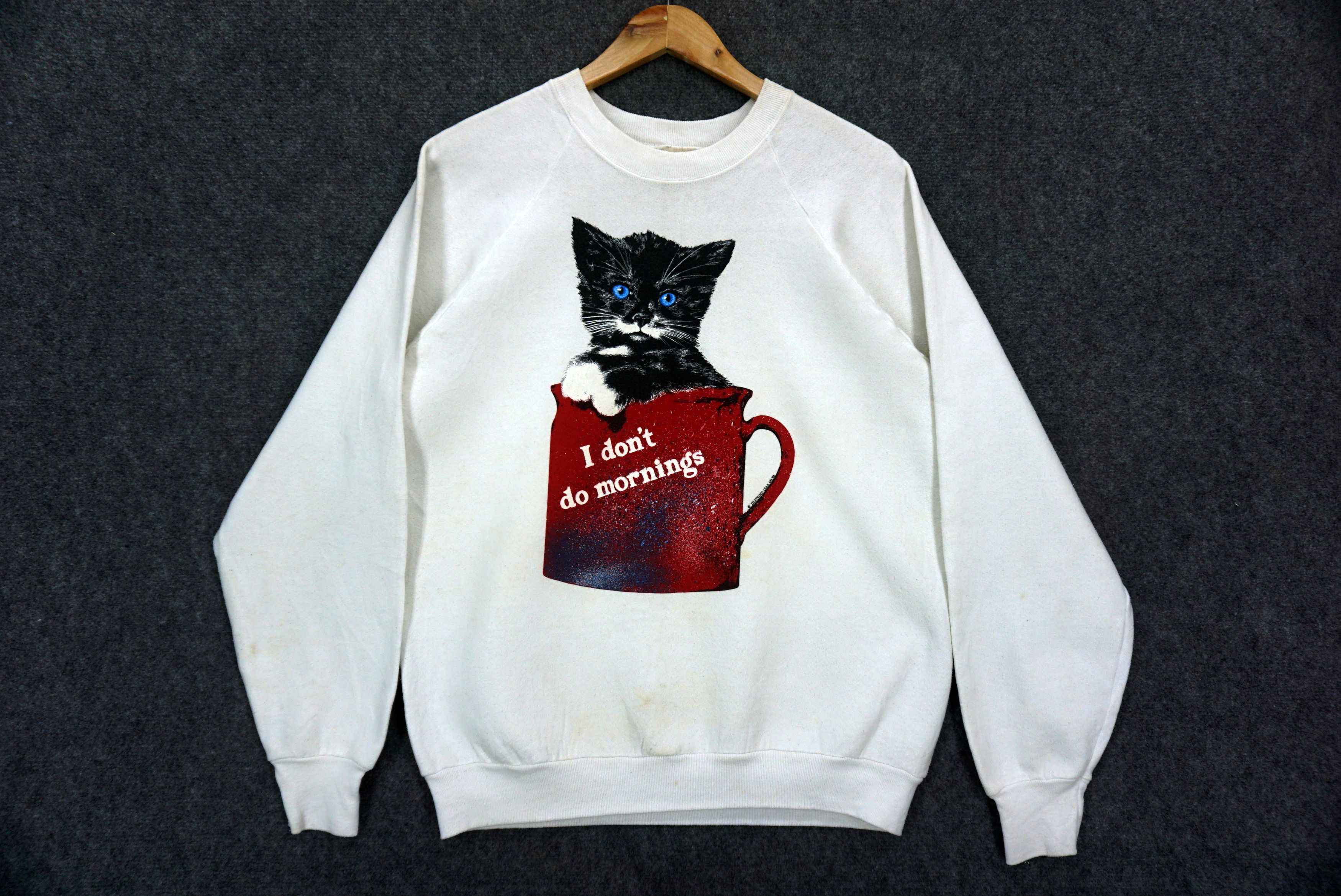 Other Vintage Kitten in the Mug 1988 Teletrend Cols OH Pullover Size US L / EU 52-54 / 3 - 1 Thumbnail