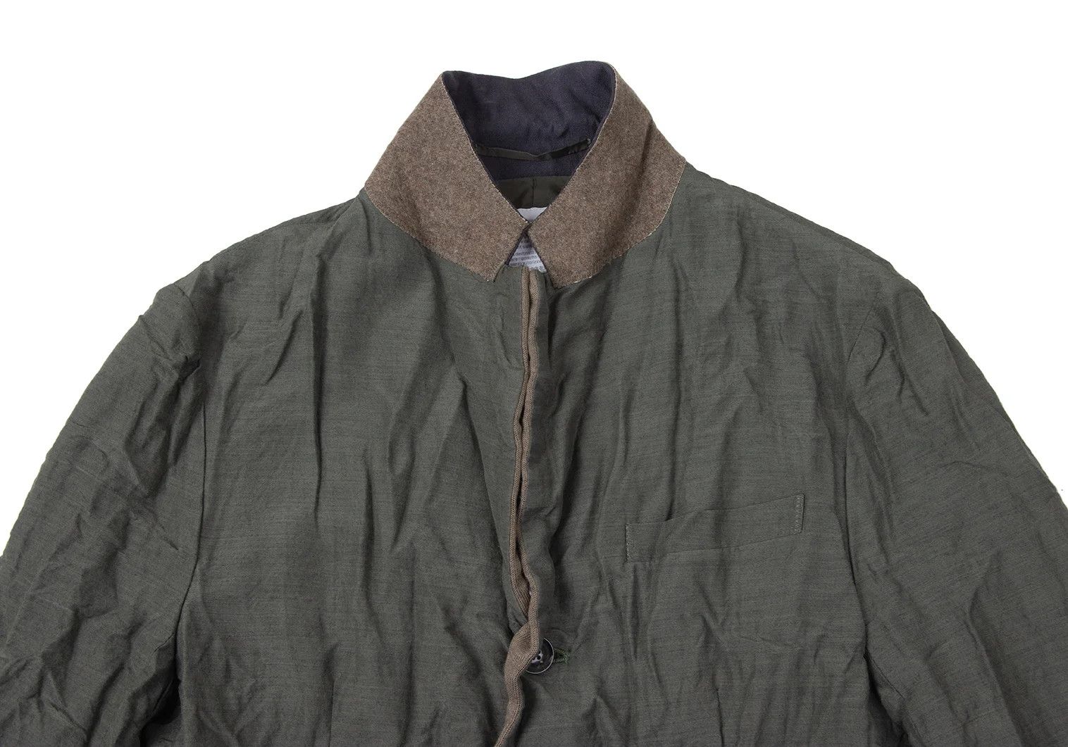 Kolor Layered Knit Jacket in Khaki with Wrinkle Finish Size US M / EU 48-50 / 2 - 6 Thumbnail