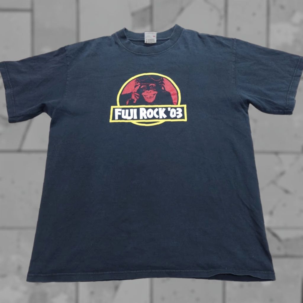 Vintage **VINTAGE FUJI ROCK SHIRT M BLACK DOUBLE SIDED CREW NECK** User: Vintage Fuji Rock Shirt M Black Double Sided Crew Neck Size US M / EU 48-50 / 2 - 1 Thumbnail