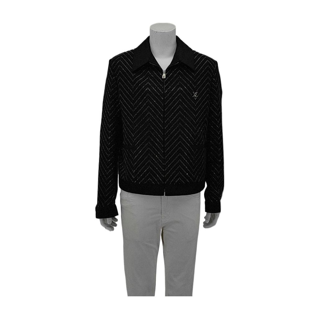 Louis Vuitton Louis Vuitton Mohair Chevron Zip Jacket Size 52 Size US L / EU 52-54 / 3 - 1 Thumbnail