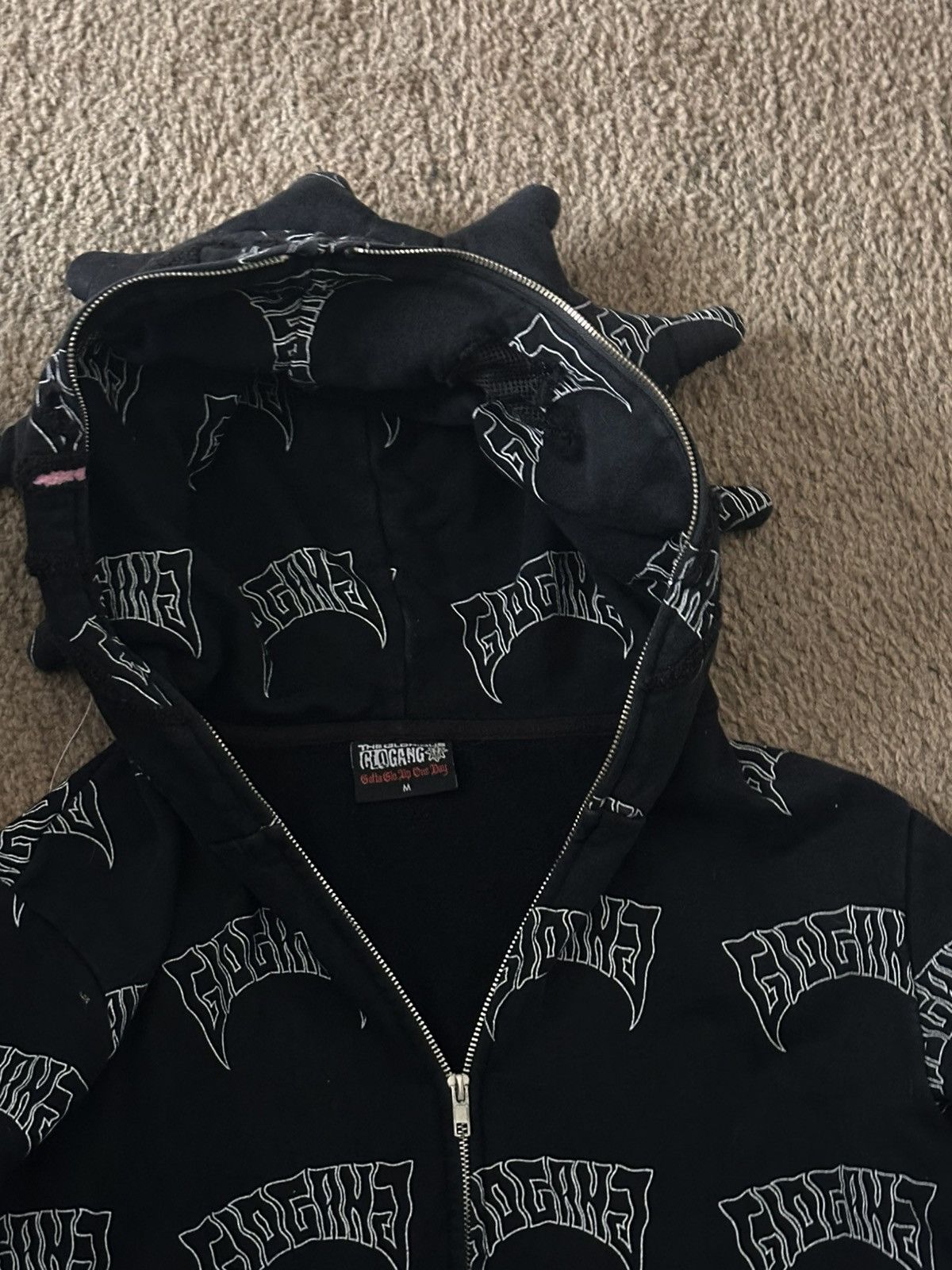Glo Gang black and white glo gang hoodie Size US M / EU 48-50 / 2 - 2 Thumbnail