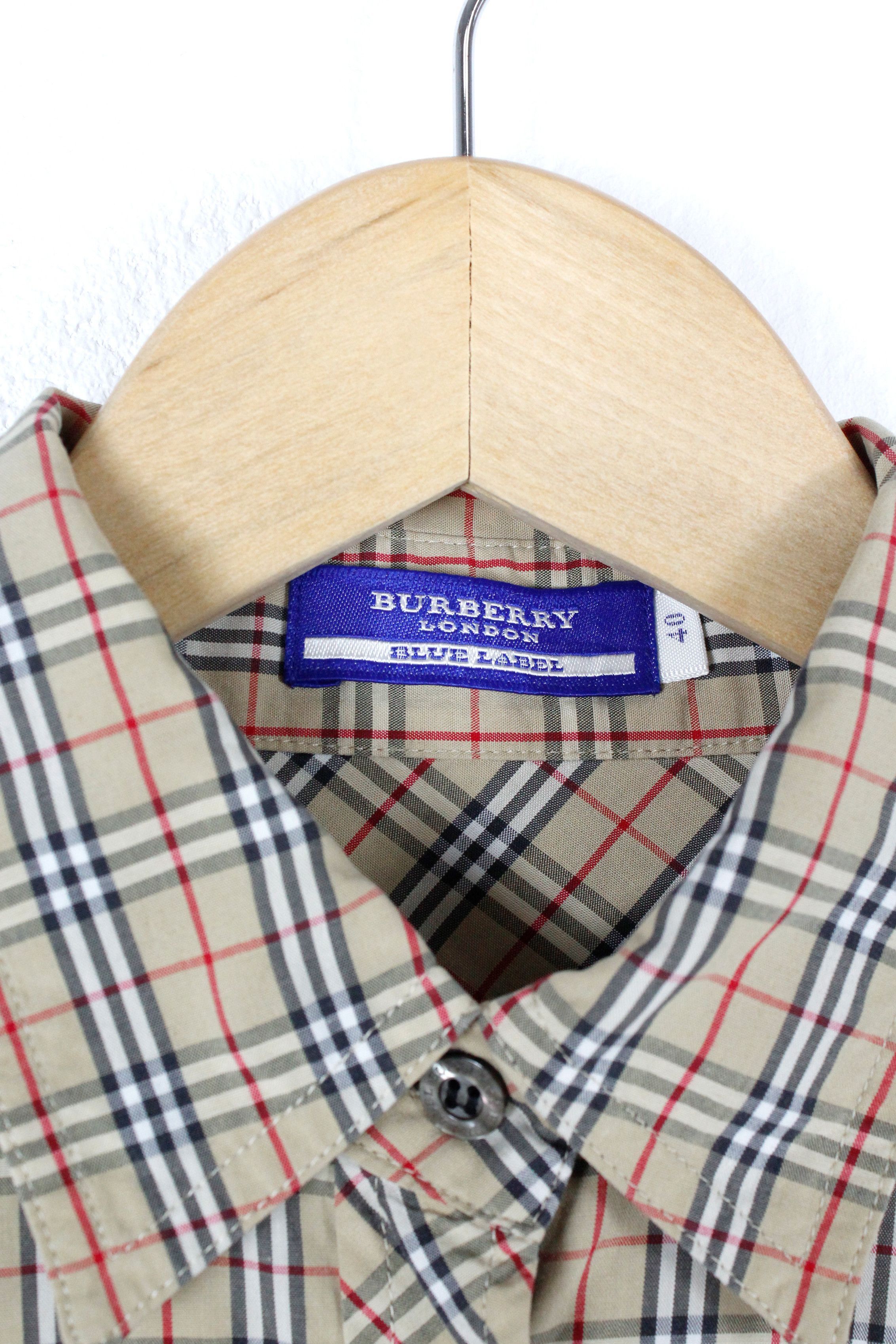 Burberry Womens Burberry Blue Label Japan Nova Check Knight Shirt Size S / US 4 / IT 40 - 3 Thumbnail