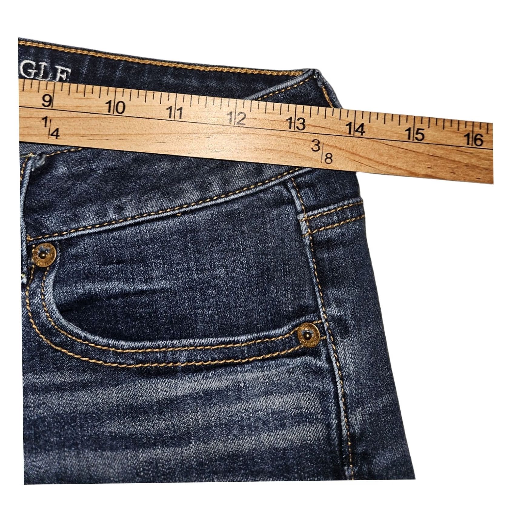 American Eagle Outfitters American Eagle Women's 2 Cut Off Shorts Low Rise Stretch Casual Preppy Blue Denim Size 26" / US 2 / IT 38 - 4 Thumbnail