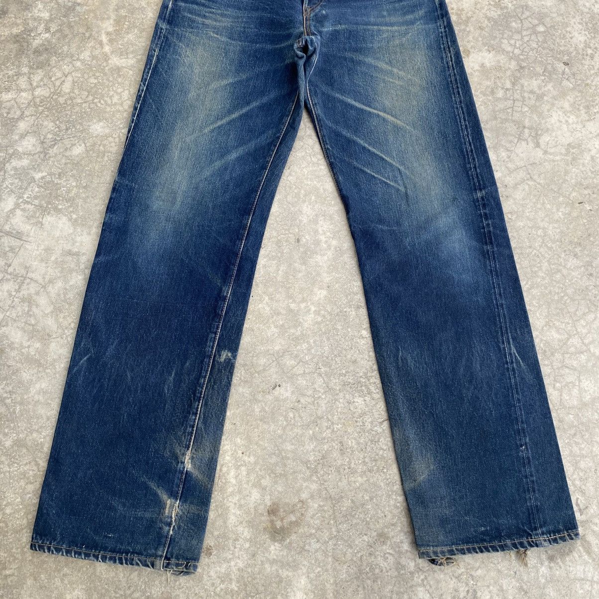 Sugar Cane Vintage 90’s Sugar Cane Faded Blue Wide Leg Selvedge Jeans Size US 33 - 5 Thumbnail