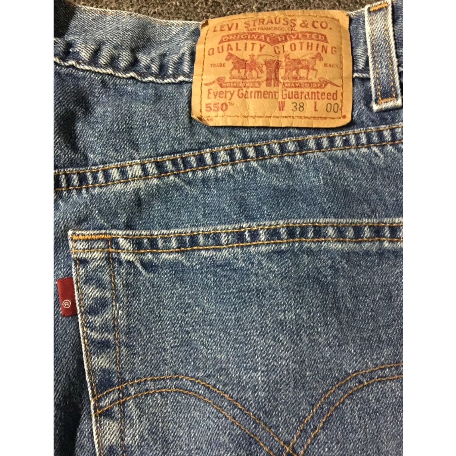 Levi's VINTAGE Levi’s 550 Jean Shorts 90s 34 36 Blue Denim Men USA Sailing Nautical Grunge Rock Outdoor Casual Retro Casual Denim Shorts Mens Size US 34 / EU 50 - 2 Thumbnail
