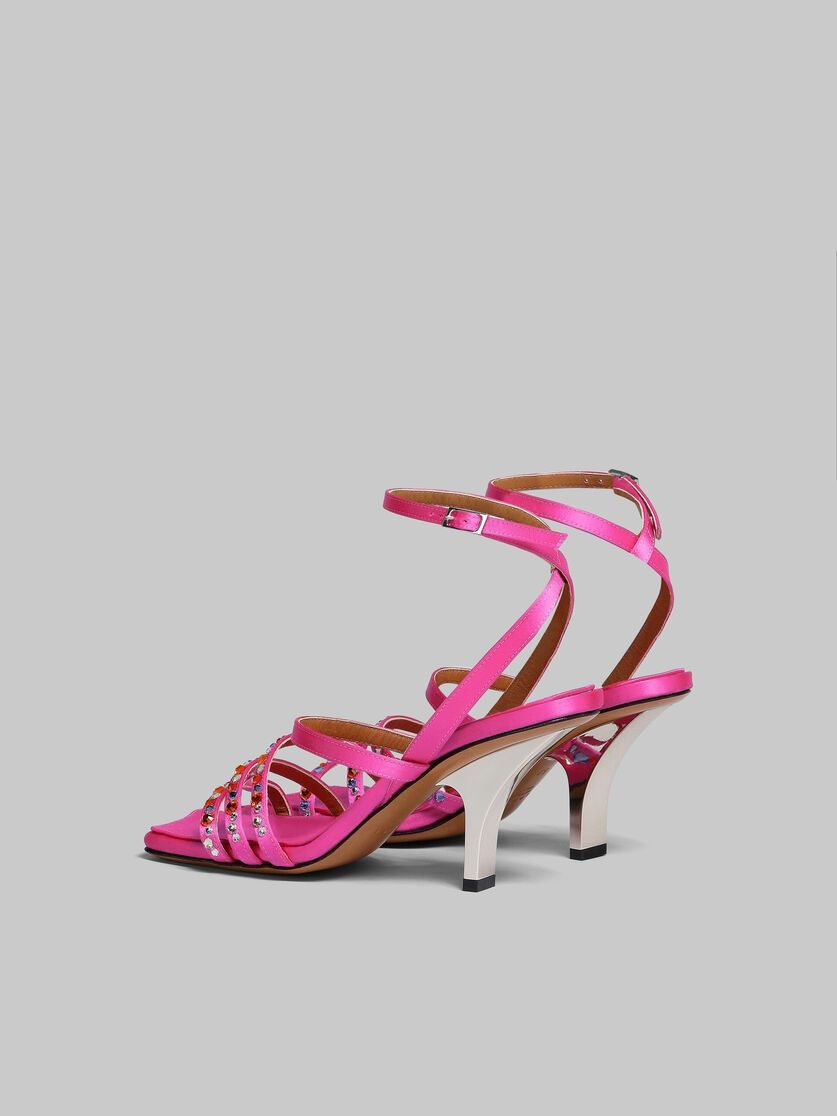 Marni o1w1db10125 Satin Strappy Sandals in Fuchsia Size US 5 / IT 35 - 3 Thumbnail