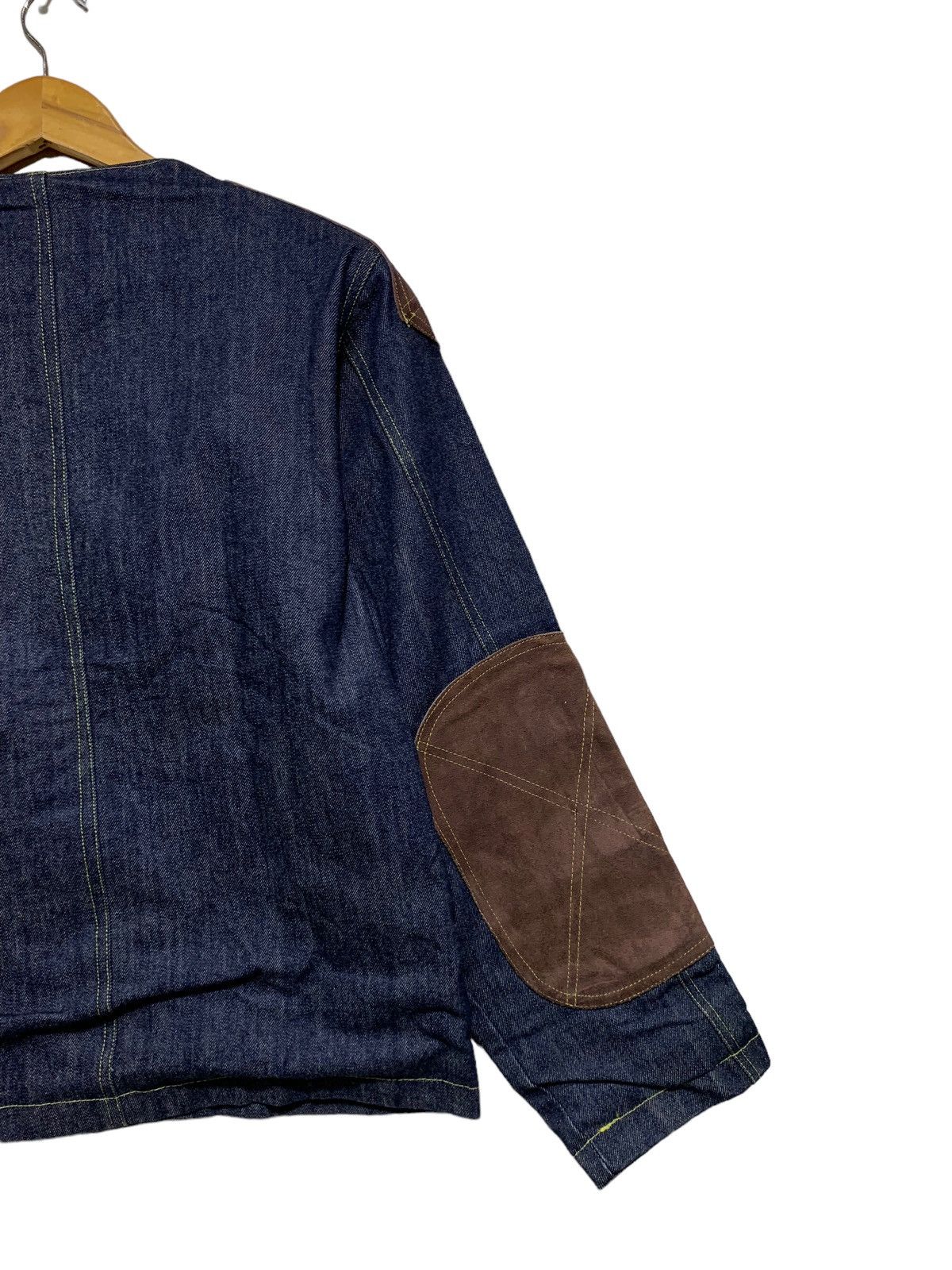 Needles 🔥NEPENTHES DENIM JACKETS WITH LEATHER PATCHWORK Size US M / EU 48-50 / 2 - 9 Thumbnail