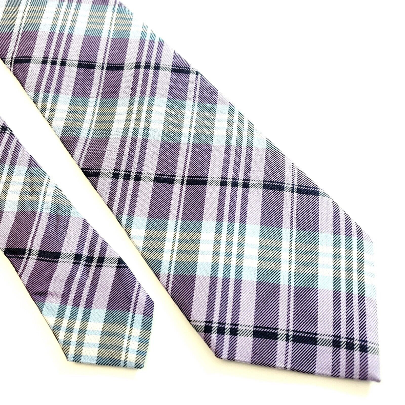 Brooks Brothers Brooks Brothers Makers And Merchants Purple Blue Plaid Silk Size ONE SIZE - 1 Thumbnail