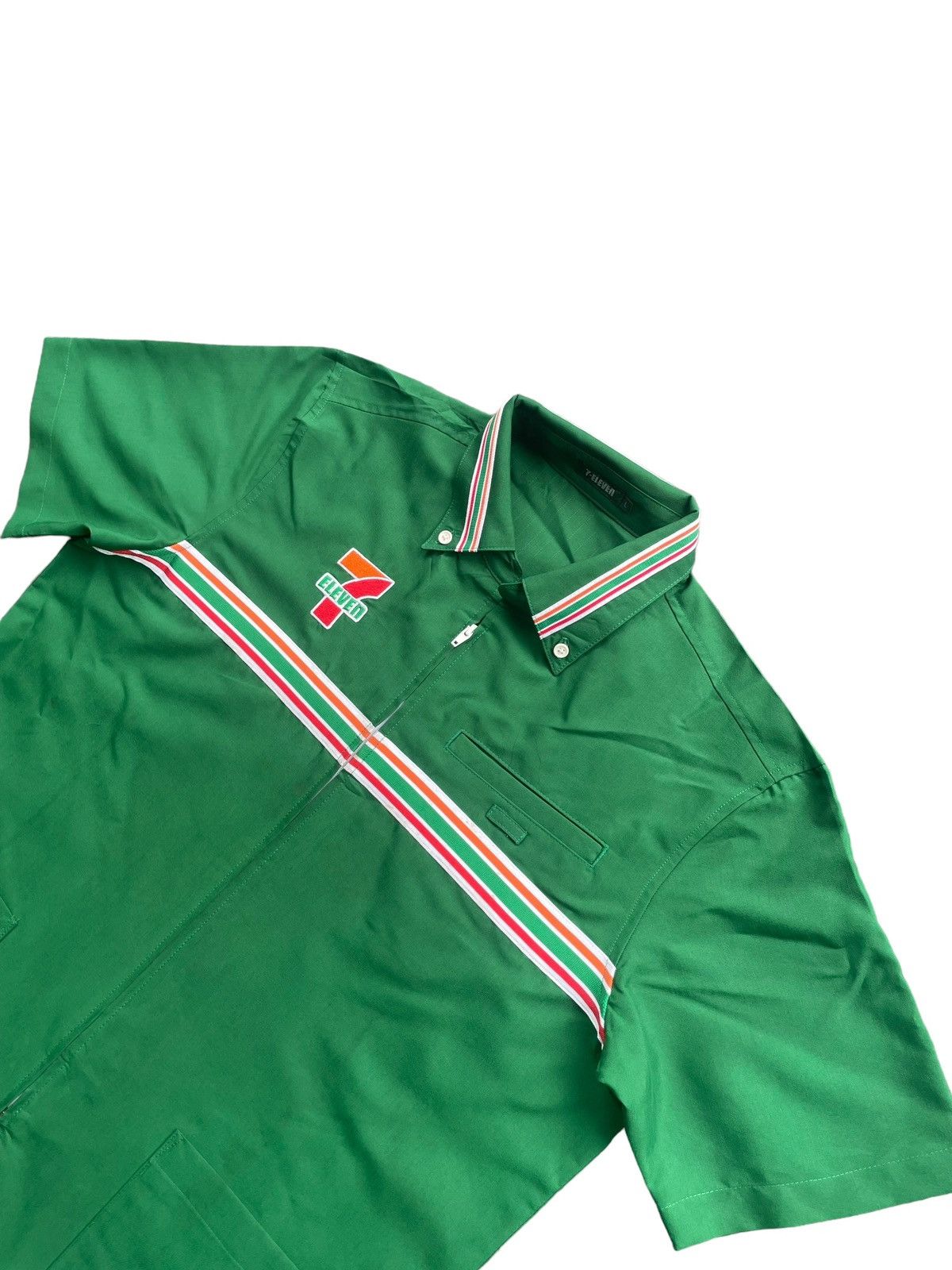 Japanese Brand 7 Eleven Short Sleave Work Shirt Size US L / EU 52-54 / 3 - 6 Thumbnail