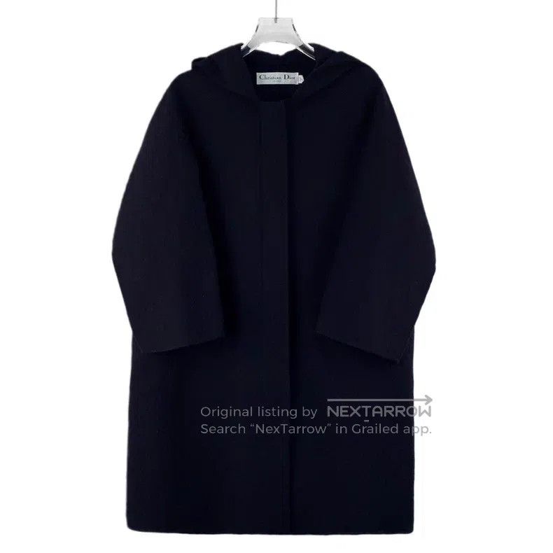 Dior Dior Black woollen hooded long-sleeved coat Size XXS / US 00 / IT 34 - 1 Thumbnail