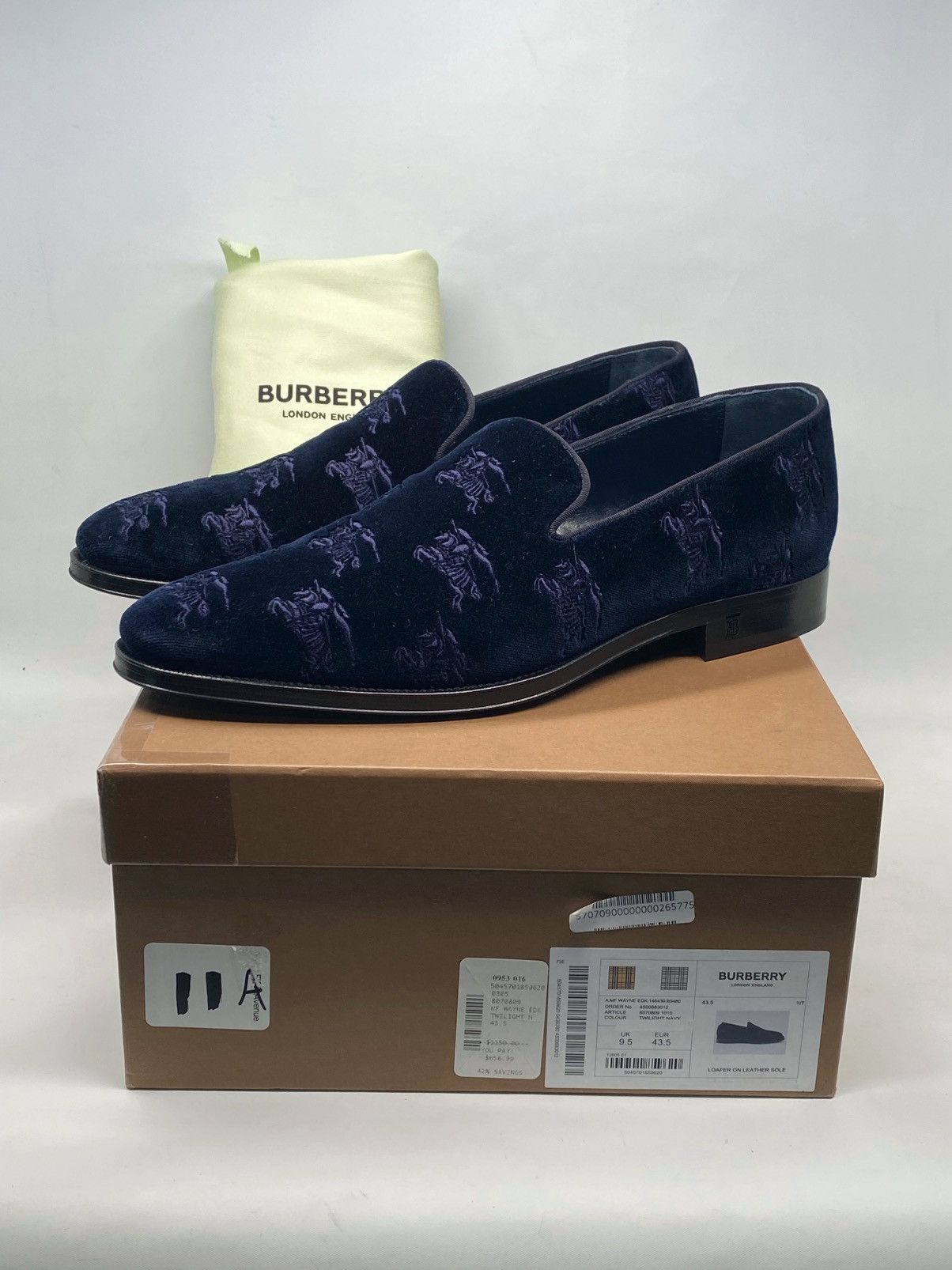 Burberry Burberry Wayne Velvet Loafer size 43.5/us size 10.5 Size US 10.5 / EU 43-44 - 11 Thumbnail