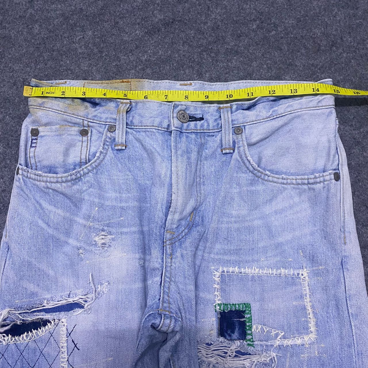 If Six Was Nine 💥Best Offer💥Edwin 503 TP Patchwork Distressed Denim Size US 31 - 3 Thumbnail