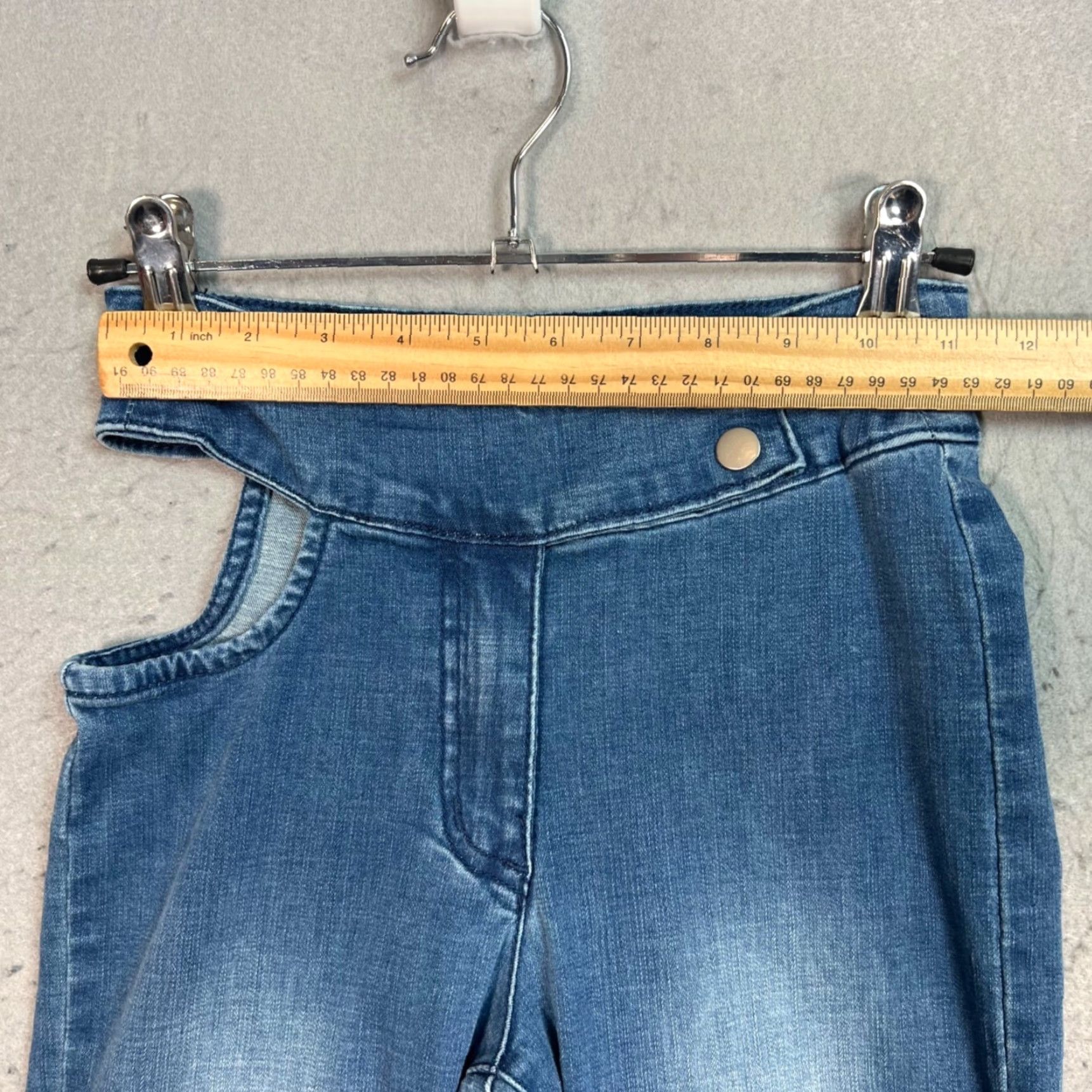 I.AM.GIA I.AM.GIA Jeans Womens XXS High-Waisted Straight-Leg Blue Denim Jeans Size 24" / US 00 / IT 34 - 5 Thumbnail