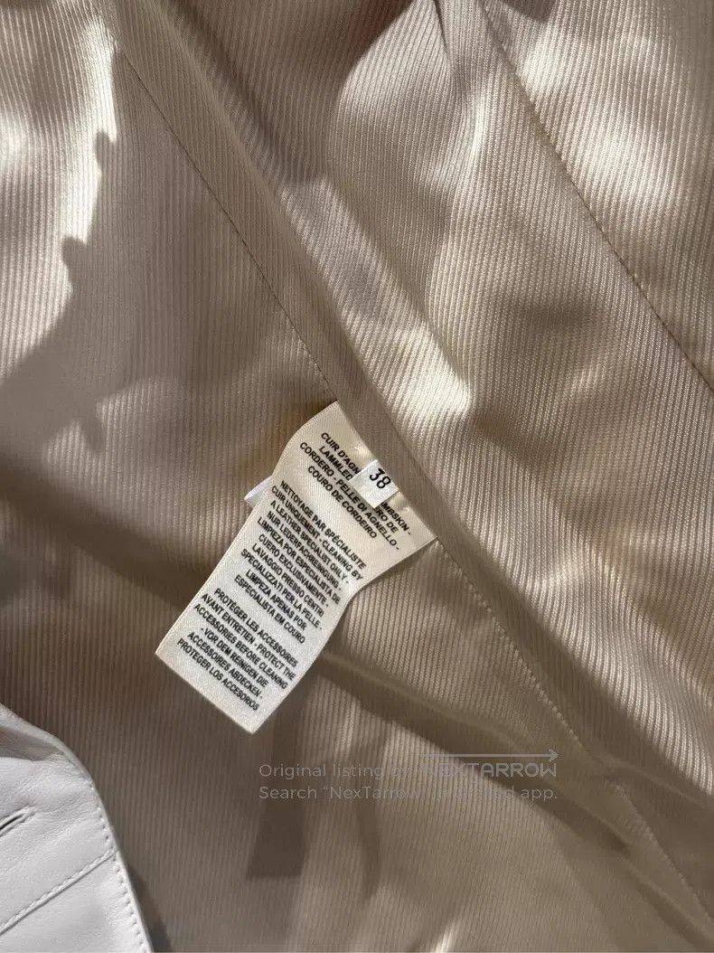 Hermes Hermes Glacier White Apricot Color Lamb Leather Jacket and Size XS / US 0-2 / IT 36-38 - 5 Thumbnail