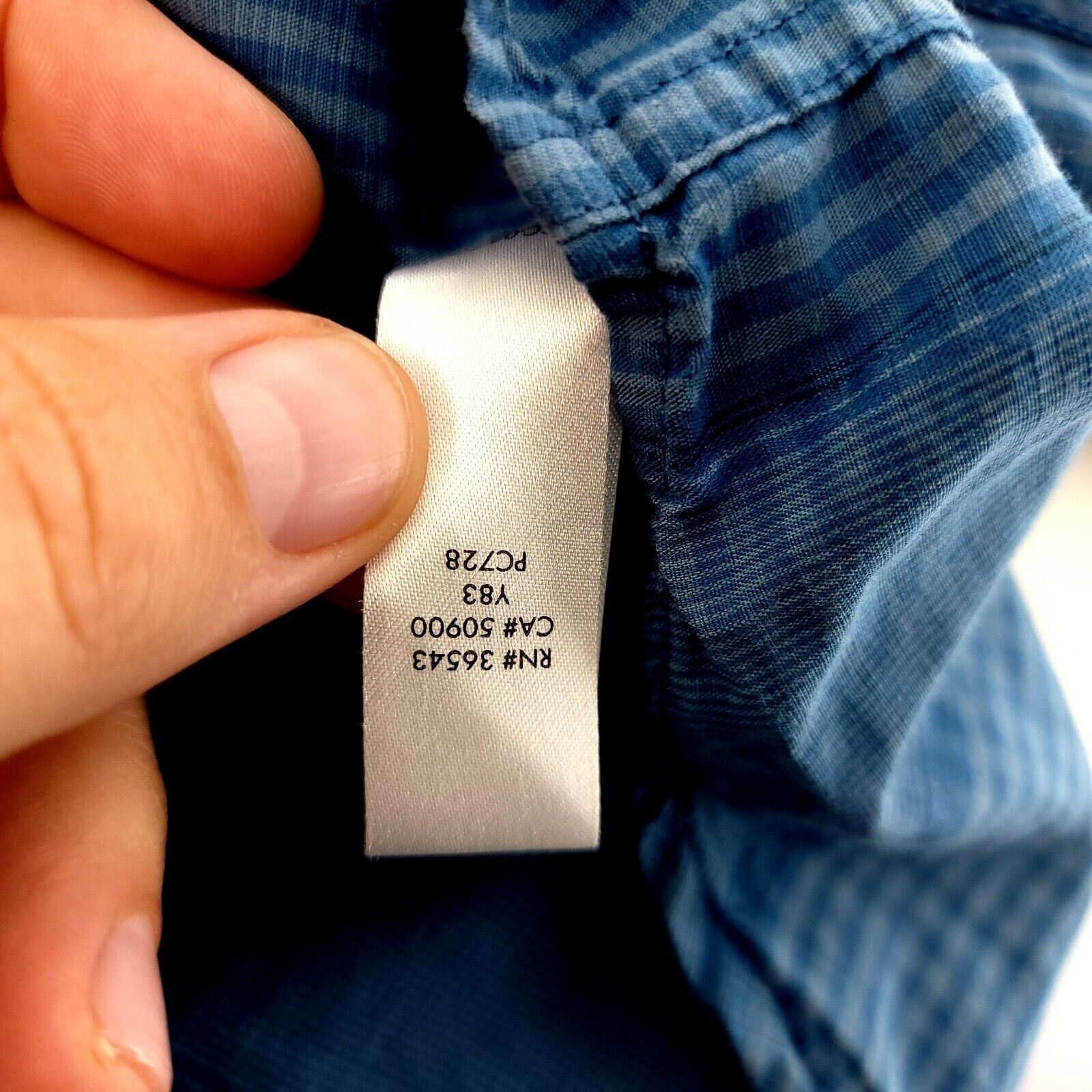 Calvin Klein Calvin Klein Plaid Blue Double Front Pocket Cotton Linen Col Size US L / EU 52-54 / 3 - 12 Thumbnail